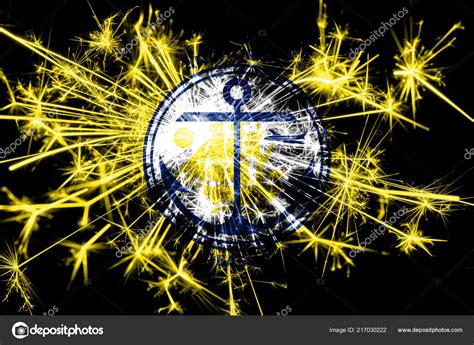 Anchorage Alaska Fireworks Sparkling Flag New Year 2019 Christmas Party Stock Photo by ©vladem ...