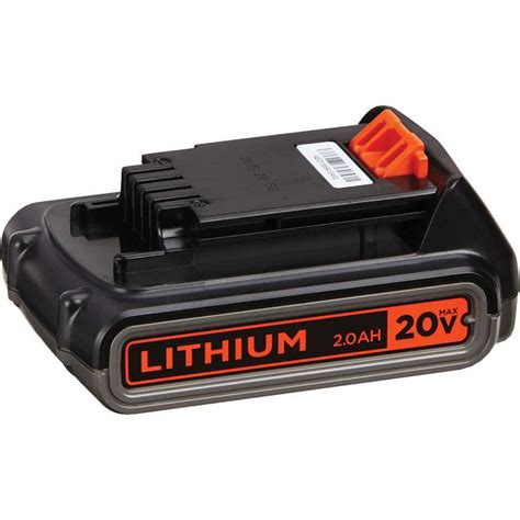 Black Decker 20 V Lithium Ion Battery A LBXR2020 OPE RONA Atelier