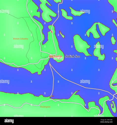 Map of Victoria City in Canada Stock Photo - Alamy