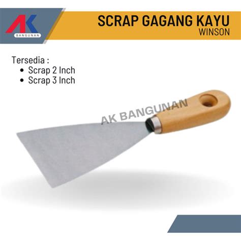 Jual Kape Besi Gagang Kayu Winson 2 Inch 3 Inch Scrap Besi Gg Kayu