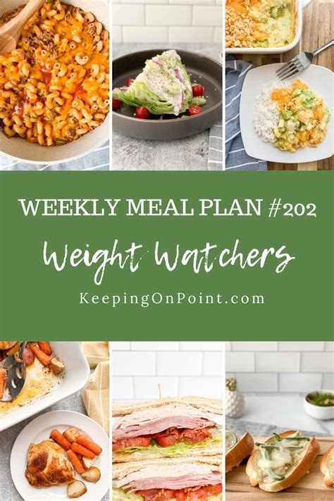 WW Weight Watchers Weekly Meal Plan 202 Keeping On Point Weight