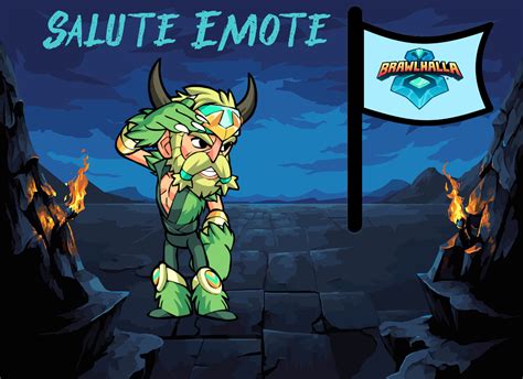 Brawlhalla Salute Emote In Game Code Etsy