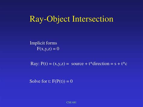 Object Intersection Cse Ppt Download