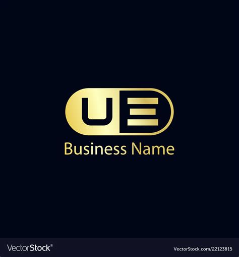 Initial letter ue logo template design Royalty Free Vector