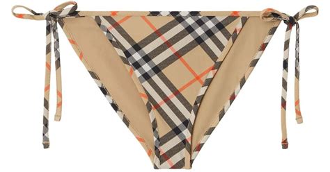 Burberry Ip Bikini Check In Natural Lyst