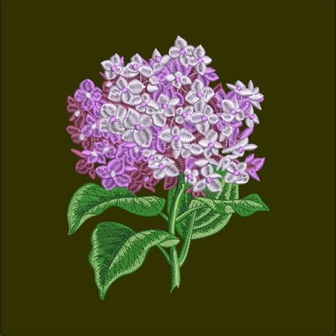 Hydrangea Machine Embroidery Designs Embroidery Design For Etsy