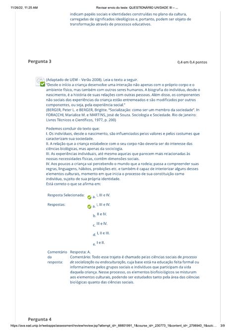 RELAÇÕES ÉTNICO RACIAIS E AFRODESCENDÊNCIA OPTATIVA QUESTIONÁRIO