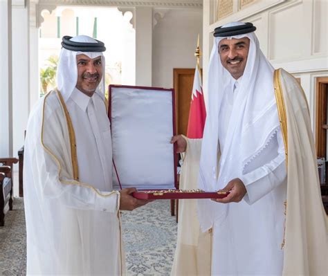 Amir Awards Hamad Bin Khalifa Sash To Sheikh Khalid Bin Khalifa Gulf Times