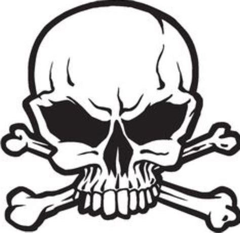 Skull And Crossbones Decal Skull Bones Vinyl Decals