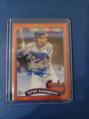 2024 Topps Series 1 Ryne Sandberg Auto Silver Pack Mojo Orange Parallel