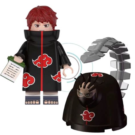 Bloco De Montar Miniatura Bonecos Sasori E Marionete Hiruko Akatsuki