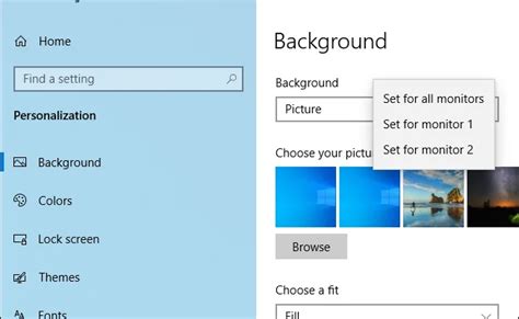 How To Set Different Wallpapers For Multiple Monitors In Windows