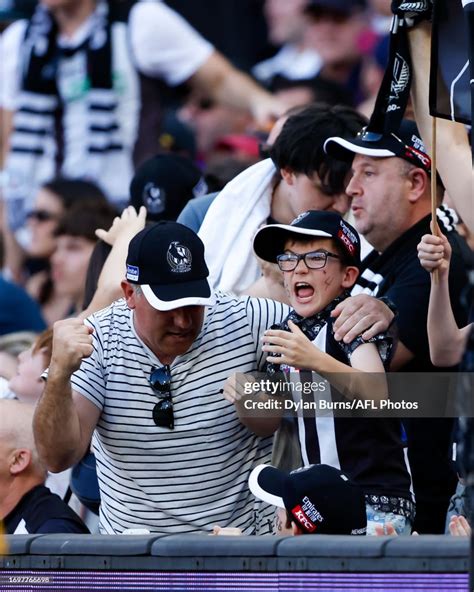 Collingwood Fans Celebrate A Goal During The 2023 Afl Grand Final