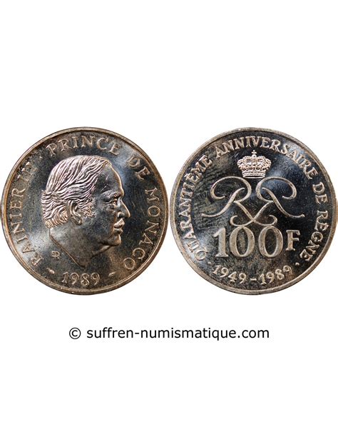 Monaco Rainier Iii Francs Argent Argent Sup Suffren