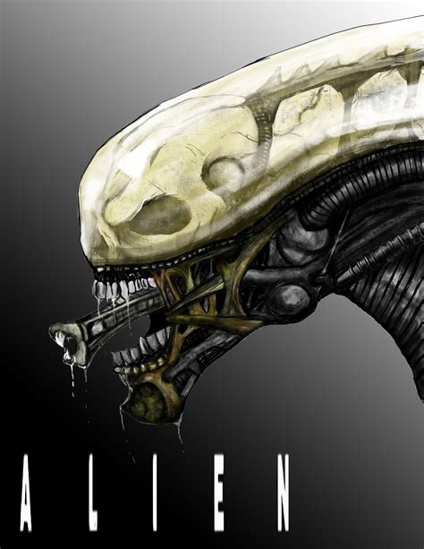 ArtStation - Transparent head xenomorph