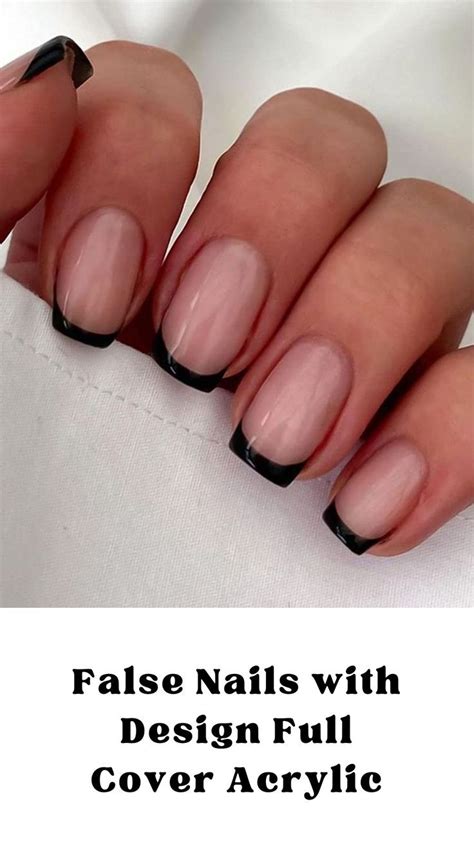 Black Nail Tips White Tip Acrylic Nails Acrylic Nails Coffin Short