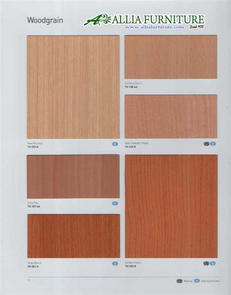 HPL Woodgrain ( motif tekstur kayu ) - Allia Furniture