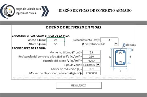 Excel Para El DiseÑo De Acero De Refuerzo De Una Viga Concreto Armado Aporte A La