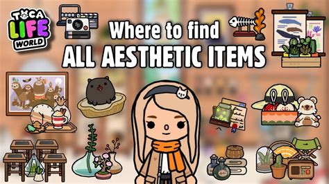 All Aesthetic Items In Toca Life World Toca Boca Necolawpie Youtube