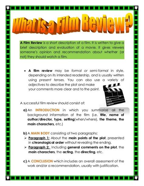 Movie Review Sample | Master of Template Document