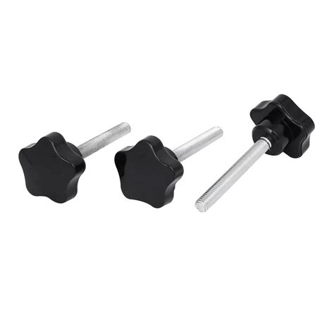 Uxcell M8 X 60mm Plastic Star Head Screw Bolts Clamping Knobs Grips