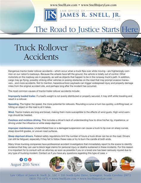 Pdf Truck Rollover Accidents The Most Common Causes Of Tractor