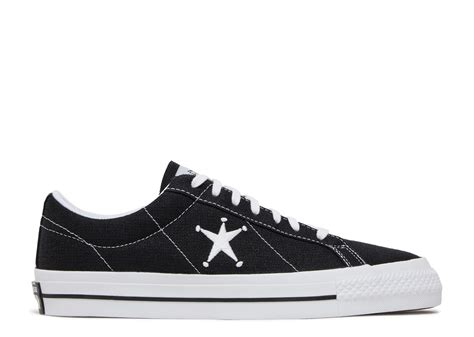 Stussy X One Star Low Black Converse 173120c Blackblackwhite