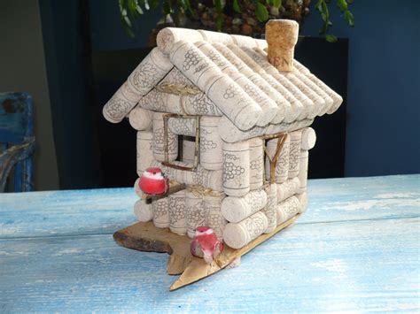 Wine Cork Birdhouse Tutorial Recycled Wine Corks Wine Cork Crafts