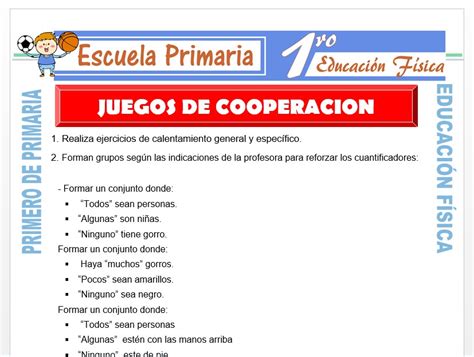 Juegos De Cooperaci N Para Primero De Primaria Escuela Primaria