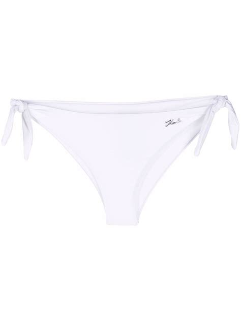 Karl Lagerfeld Logo Lettering Bikini Bottoms Farfetch