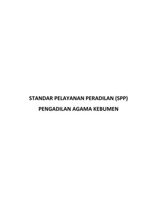 PDF STANDAR PELAYANAN PERADILAN DOKUMEN TIPS