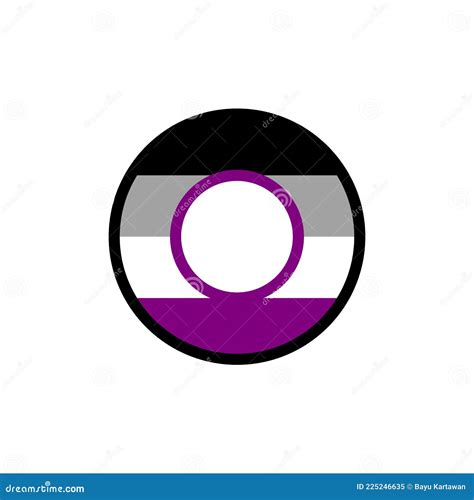 Asexual Gender Symbol With Its Color Around The Circle Stock Vector Illustration Of Diagram