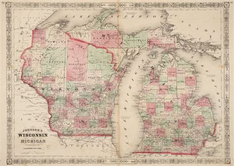 Map Of Wisconsin And Michigan Border