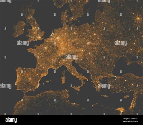 Mapa españa nocturna fotografías e imágenes de alta resolución Alamy