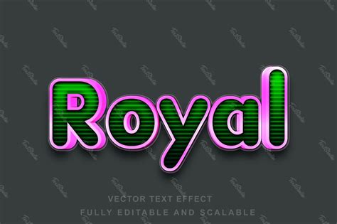 Royal Striped 3d Font Style Effect Premium Vector File