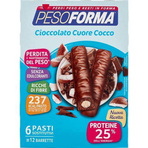 Barrette Proteiche Al Cioccolato Cuore Cocco PESOFORMA 12 X 31 G Coop