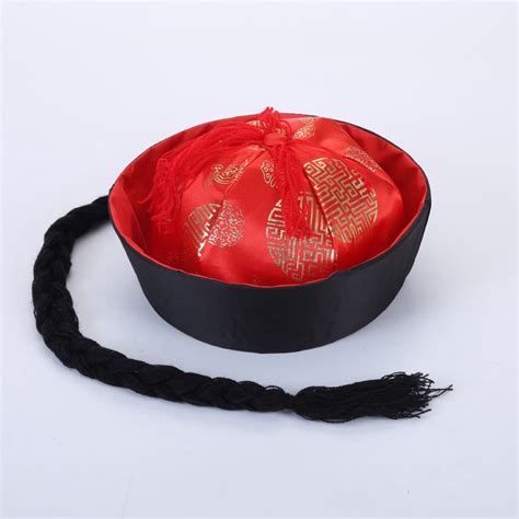 Chinese Emperor Oriental Hat With Ponytail Shopee Malaysia