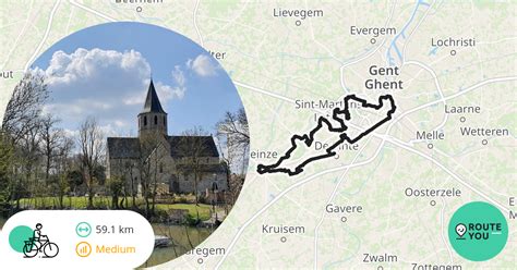 Leiestreek Fietsroute 2021 Via Deurle Recreatieve Fietsroute RouteYou