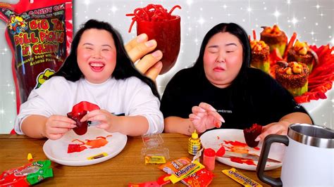 Giant Chamoy Pickle Mukbang Eating Show First Impression Trying