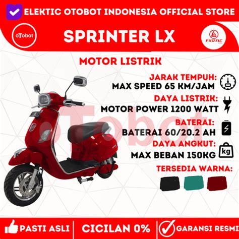 Promo Sepeda Motor Listrik Vespa Listrik Sprinter LX Pacific Exotic