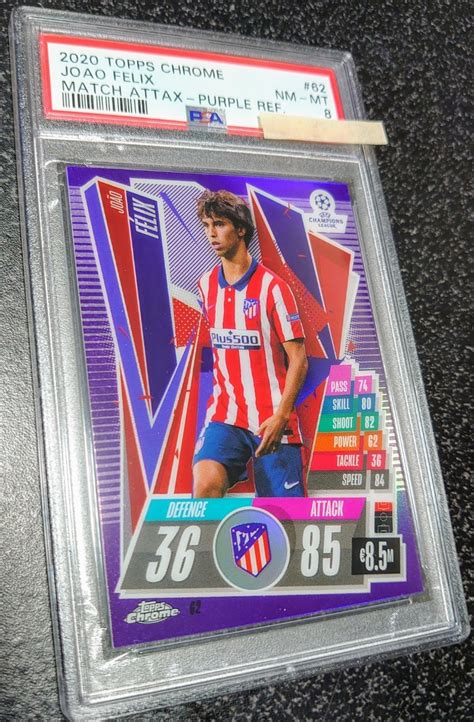 Purple Topps Chrome Match Attax Psa Joao Felix