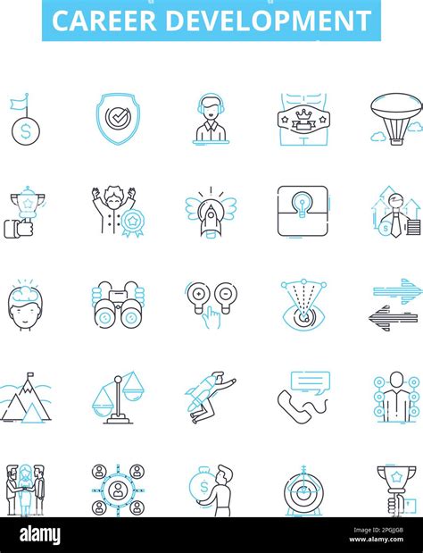 Career Development Vector Line Icons Set Career Development