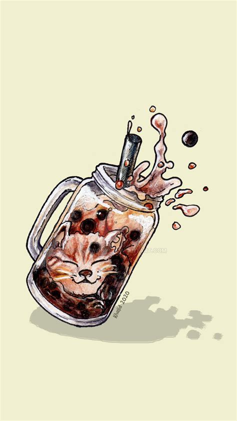 🔥 [20 ] Cats Drinking Boba Wallpapers Wallpapersafari