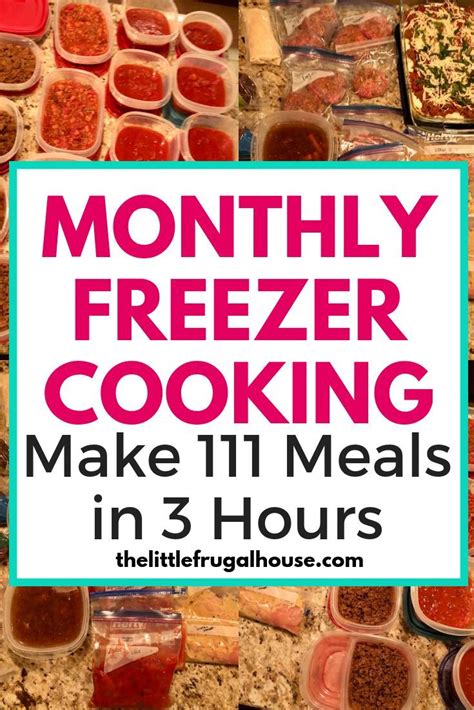 Monthly Freezer Cooking Plan Make 111 Meals In 3 Hours Freezer Friendly Meals Freezable