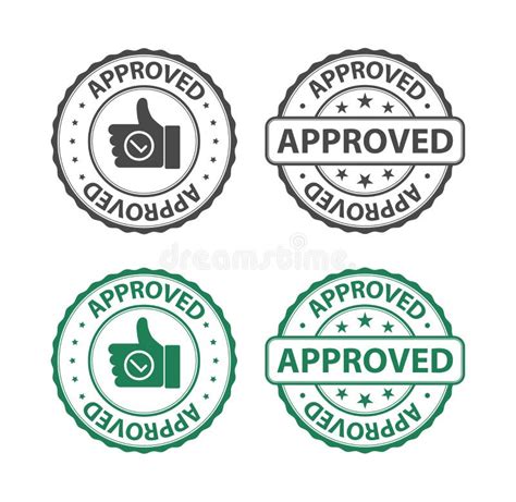 Approved Thumb Rubber Stamp Stock Illustrations 186 Approved Thumb Rubber Stamp Stock