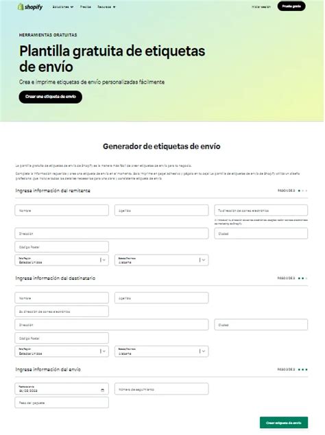 Creación fácil de la etiqueta de envío en ecommerce Beeping