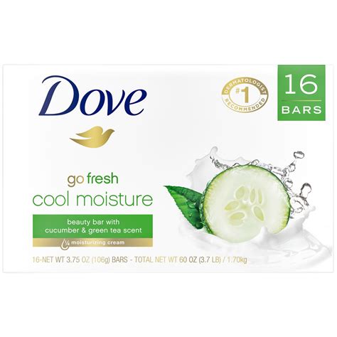 Dove Go Fresh Cool Moisture Beauty Bar 375 Oz 16 Ct