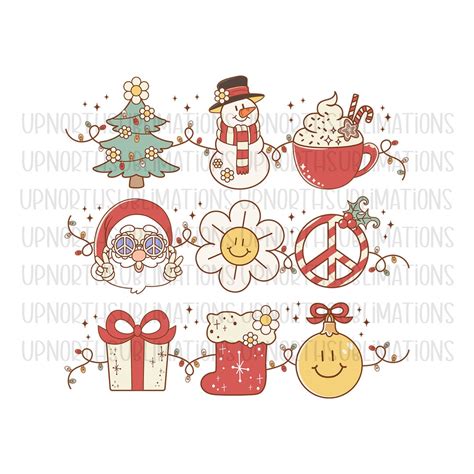 Vintage Christmas Svg Retro Christmas Png Christmas Png Svg