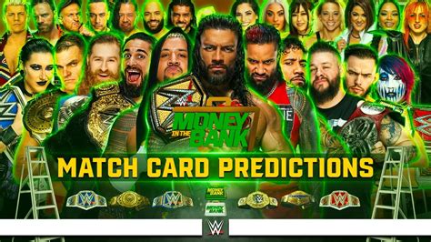 Wwe Money In The Bank Card Predictions V Youtube