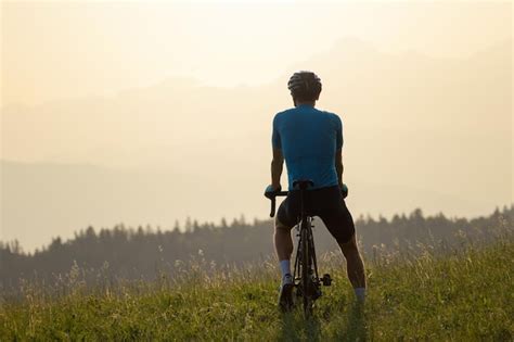 Premium Photo | Man road cycling on race bike